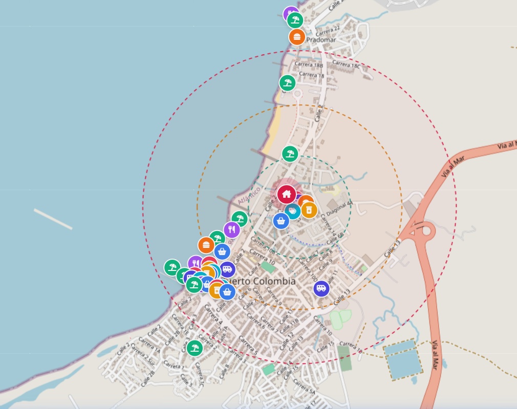 Sección del Mapa Interactivo de Puerto Colombia